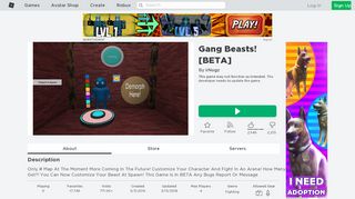 
                            13. Gang Beasts! [BETA] - Roblox