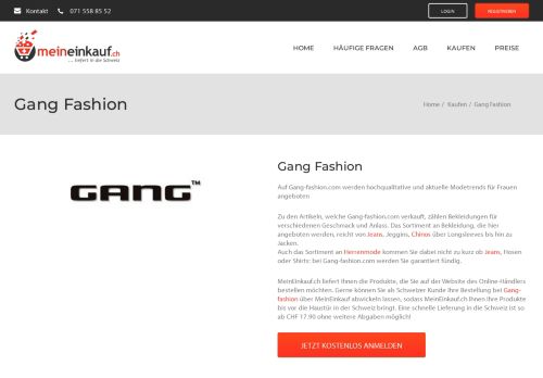 
                            10. Gang Fashion Schweiz: MeinEinkauf.ch