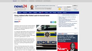 
                            9. Gang nabbed after foiled cash-in-transit heist | News24