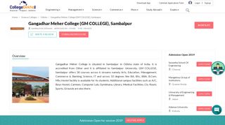 
                            5. Gangadhar Meher College (GM COLLEGE), Sambalpur - 2019 ...