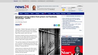 
                            5. Gangsters giving orders from prison via Facebook, WhatsApp - police ...