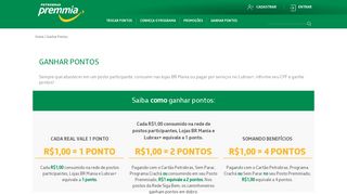 
                            6. Ganhar Pontos | Site Premmia - Petrobras Premmia