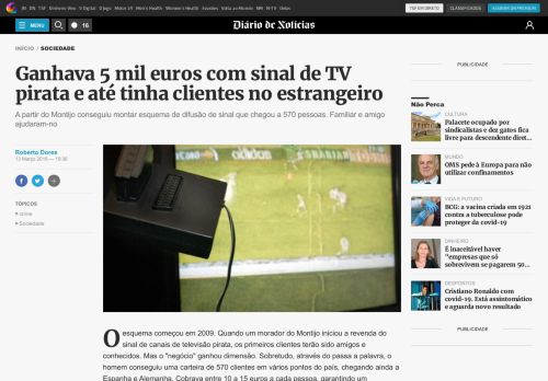 
                            10. Ganhava 5 mil euros com sinal de TV pirata e até tinha clientes no ...