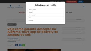 
                            13. Ganhe 25% de desconto no novo app de delivery de Jaraguá do Sul ...