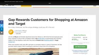 
                            12. Gap Rewards Customers for Shopping at Amazon and Target -- The ...