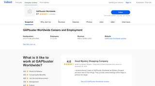 
                            8. GAPbuster Worldwide Careers and Employment | Indeed.com