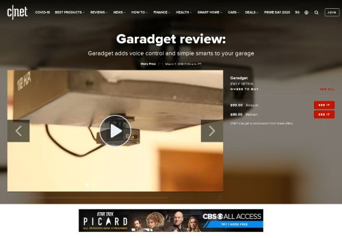 
                            13. Garadget adds voice control and simple smarts to your garage - CNET