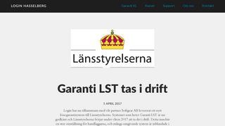 
                            9. Garanti LST tas i drift | Login Hasselberg