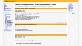 
                            10. Garantie bei WD Festplatten - Rechnung notwendig für RMA ...