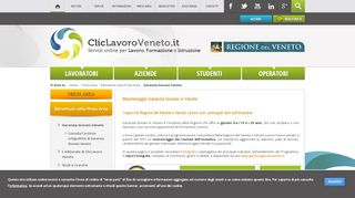 
                            4. Garanzia Giovani - ClicLavoro Veneto