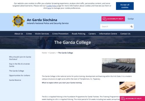 
                            2. Garda Training College - Garda