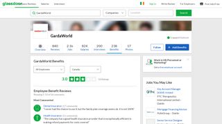 
                            7. GardaWorld Employee Benefits and Perks | Glassdoor.ie