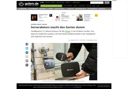 
                            8. Gardena Smart Garden: Serverabsturz macht den Garten dumm ...