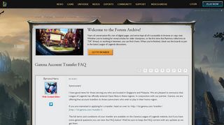 
                            9. Garena Account Transfer FAQ - League of Legends Community