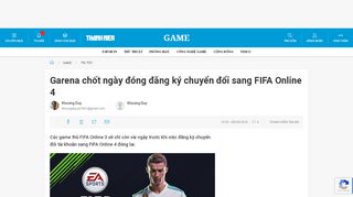 
                            13. Garena chốt ngày đóng đăng ký chuyển đổi sang FIFA Online 4 | Tin ...