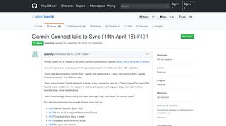 
                            8. Garmin Connect fails to Sync (14th April 18) · Issue #431 · cpfair ...