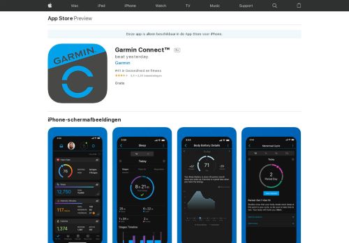 
                            9. Garmin Connect™ in de App Store - iTunes - Apple