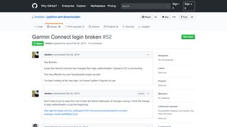 
                            8. Garmin Connect login broken · Issue #52 · braiden/python ...