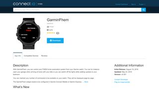 
                            13. GarminFhem | Garmin Connect IQ