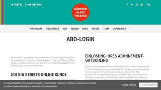 
                            13. Gärtnerplatztheater – Abo > Abo-Login