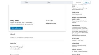 
                            12. Gary Beer - Director - Urban Vapor | LinkedIn