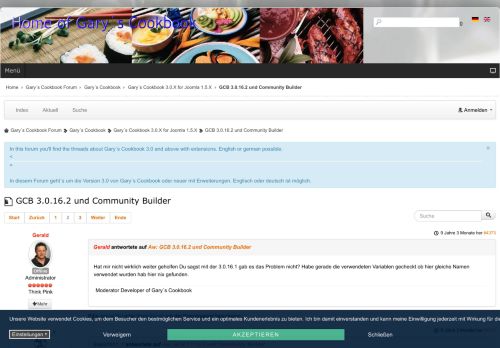
                            9. Gary´s Cookbook Homepage - GCB 3.0.16.2 und Community Builder ...