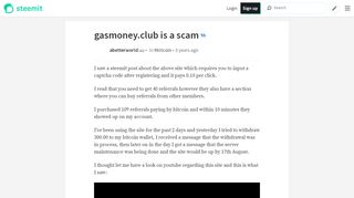 
                            10. gasmoney.club is a scam — Steemit