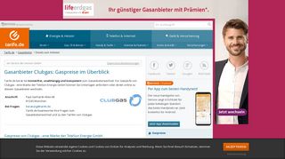 
                            5. Gastarife von Clubgas - eine Marke der TeleSon Energie GmbH ...