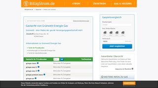 
                            11. Gastarife von Grünwelt - eine Marke der gas.de ... - BilligStrom.de