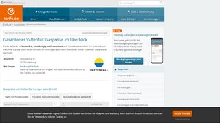 
                            9. Gastarife von Vattenfall Europe Sales GmbH | Tarife.de