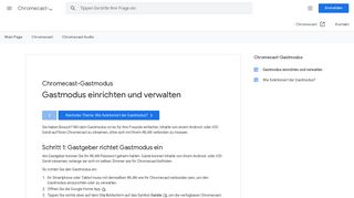 
                            7. Gastmodus einrichten und verwalten - Chromecast-Hilfe