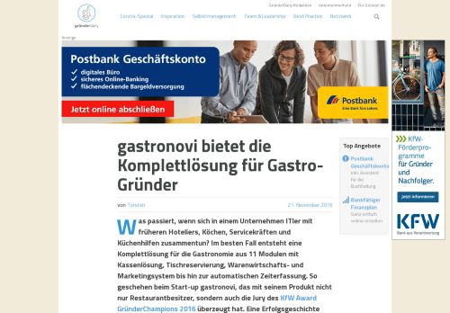 
                            6. gastronovi bietet die Komplettlösung für Gastro-Gründer -