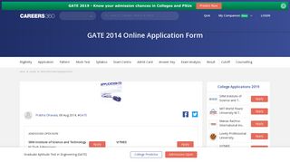 
                            3. GATE 2014 Online Application Form - Careers360