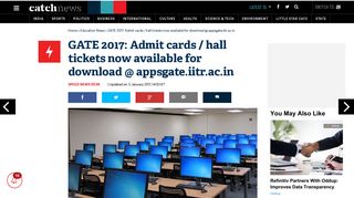 
                            2. GATE 2017 Admit cards / hall tckets now available for download ...