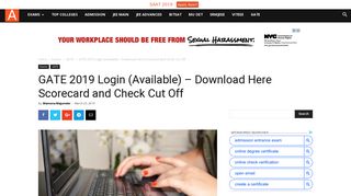 
                            3. GATE 2019 Login (Available) – Download Response Sheet And ...