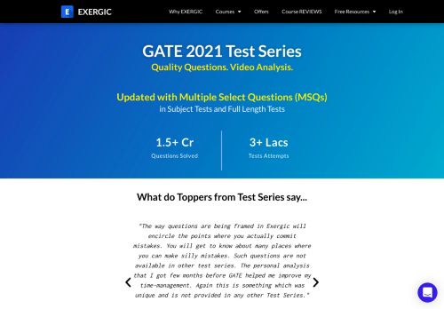 
                            11. GATE Test Series - EXERGIC