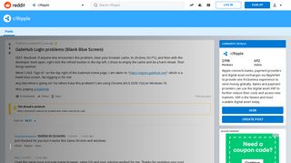 
                            3. GateHub Login problems (Blank Blue Screen) : Ripple - Reddit