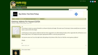 
                            10. Gateway Address For Huawei E3372h | MajorGeeks.Com Support Forums