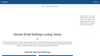 
                            12. Gawab Email Settings | Gawab Webmail | gawab.com Email Setup