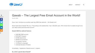 
                            13. Gawab - The Largest Free Email Account in the World! | LiewCF ...