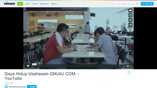 
                            11. Gaya Hidup Usahawan GMJ4U COM. - YouTube on Vimeo