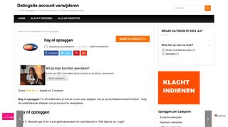 
                            6. Gay.nl opzeggen - Datingsite account verwijderen