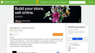 
                            4. Gaze Deals.com — Change of Product