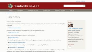 
                            2. Gazetteers | Stanford Libraries