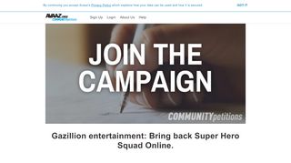 
                            13. Gazillion entertainment: Bring back Super Hero Squad Online. - Avaaz