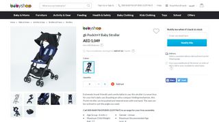 
                            12. gb Pockit+Y Baby Stroller | Blue | One hand push feature for ...