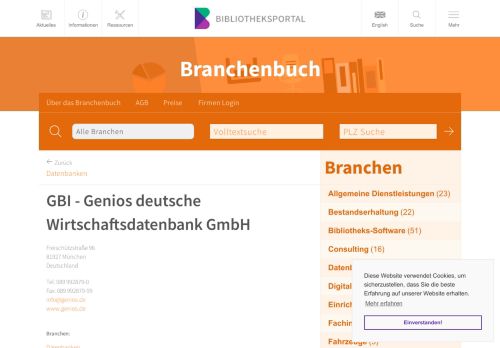 
                            12. GBI – Genios deutsche Wirtschaftsdatenbank GmbH – Bibliotheksportal