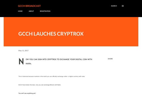 
                            9. GCCH LAUCHES CRYPTROX - gcch broadcast