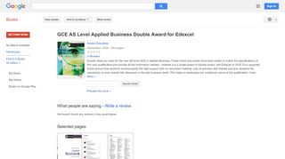 
                            10. GCE AS Level Applied Business Double Award for Edexcel