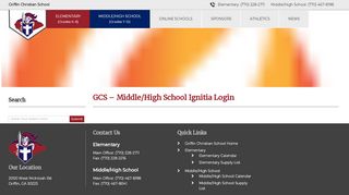 
                            3. GCHS Ignitia Login - Griffin Christian Schools